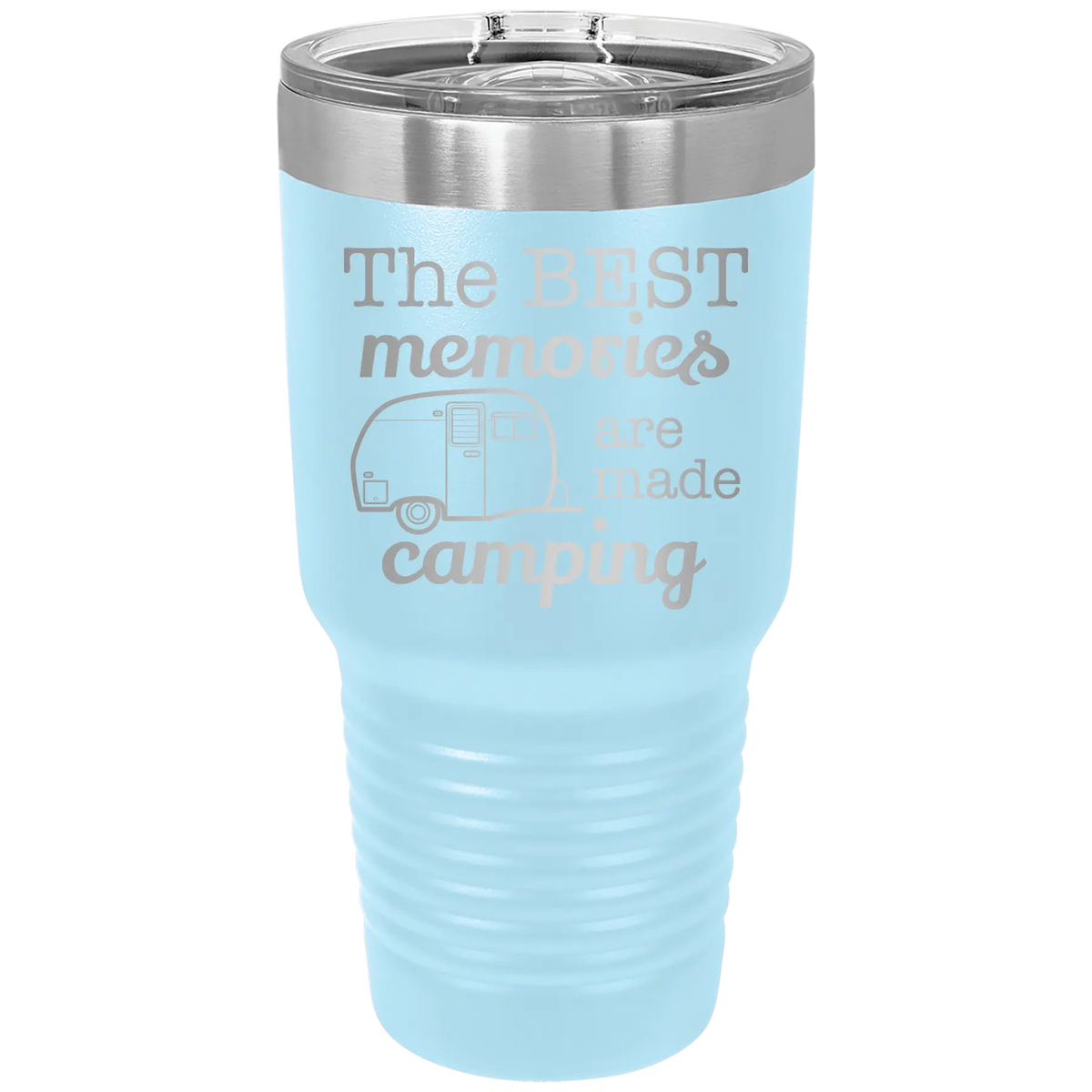 Camping 30 oz Tumbler | Light Blue