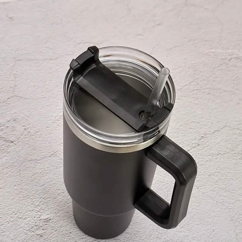 40oz Reusable Vacuum Tumbler with Insulated Double Wall and Cup Handle
