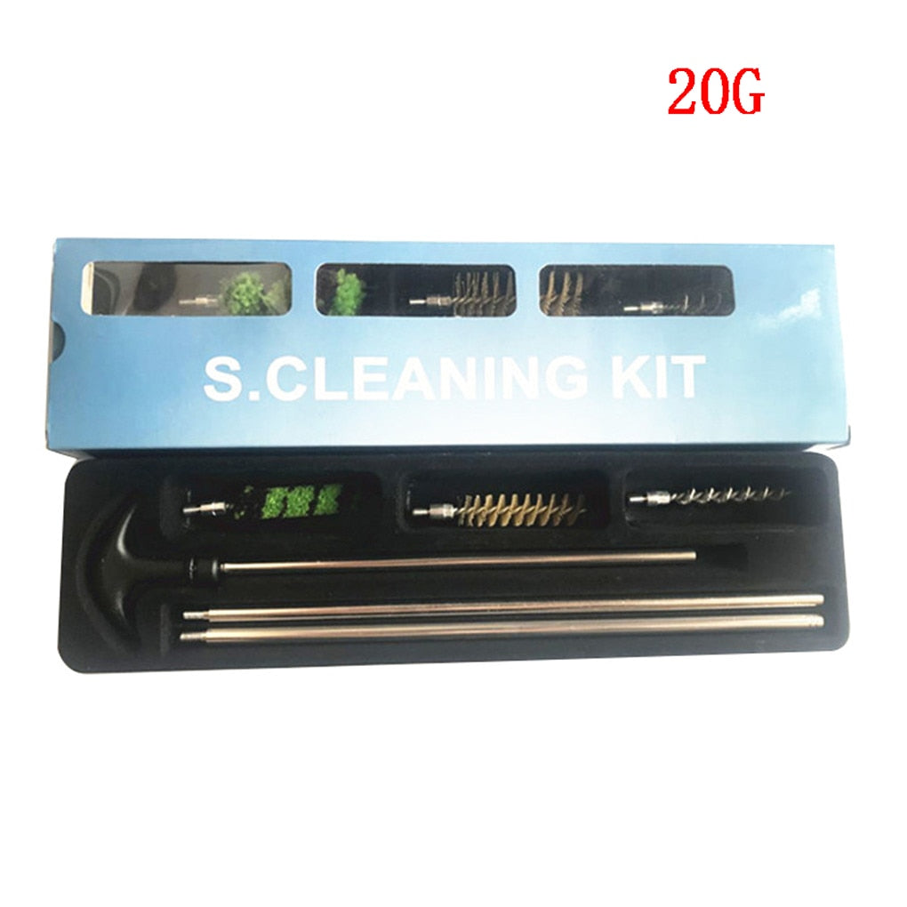6Pcs/Set Tactical 12 GA 16 GA 20 GA 410 GA Gauge Hunting Gun Cleaning Set Rod Brush Rifle Pistol Tube Barrel Cleaning Kit Tool