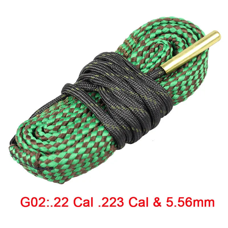 Hunting Gun Bore Cleaner Snake.22 Cal.223 Cal.38 Cal& 5.56mm,7.62mm,12GA Rifle Cleaning Kit Tool Rifle Barrel Calibre Snake Rope